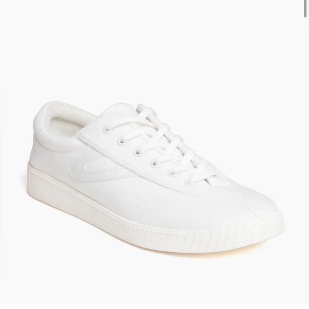Vintage Tretorn Nylite Plus Canvas Sneaker in White Size 9.5 - Picture 2 of 11